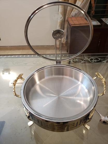 Stainless steel chefing dish golden rich quality premium