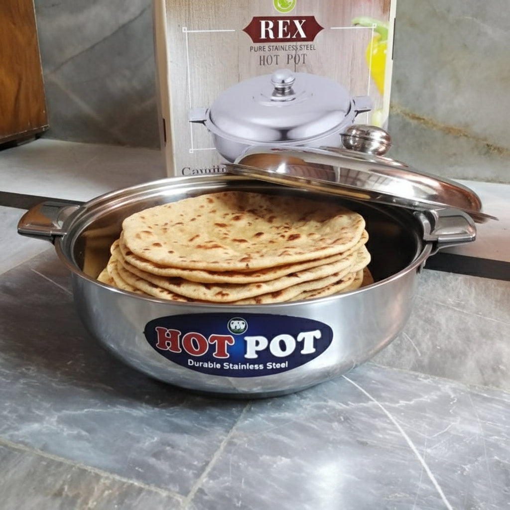 Stainless steel insulated hot pot with lid