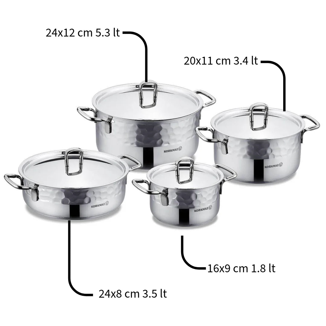Korkmaz cookware stainless steel origional best price on hshome.pk