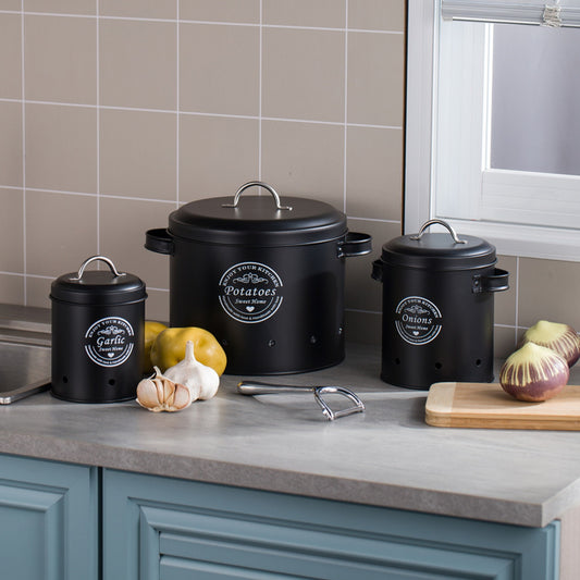 3 pcs set Potato Storage, Onion & Garlic Bin