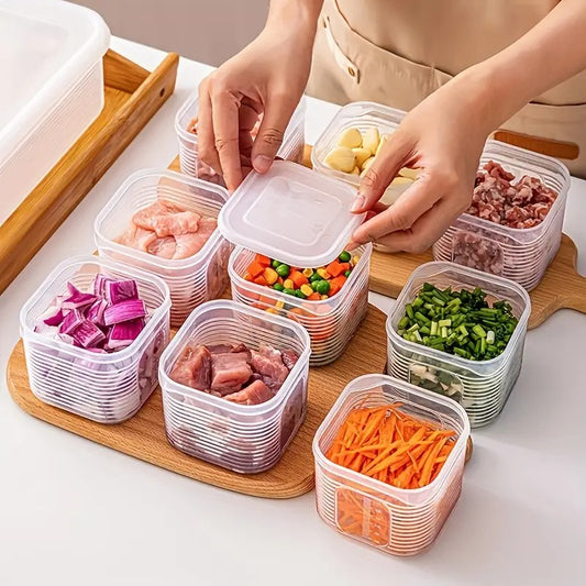 10 pcs  Stackable Food Storage Containers with Soft Seal Lids