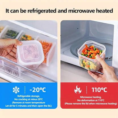10 pcs  Stackable Food Storage Containers with Soft Seal Lids