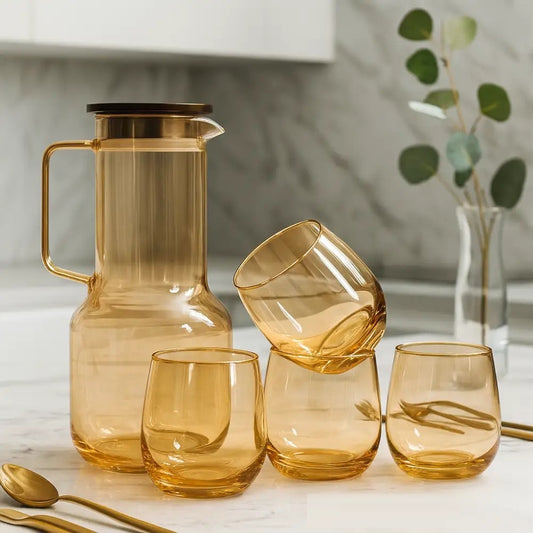 Amber Luxe 7-Piece Glassware Set