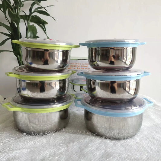 3 pcs set Stainless Steel Bowl with Airtight Lid