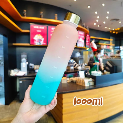 Sport Water Rainbow Frosted Non-toxic Bottle
