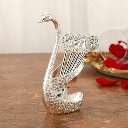 6 pcs Stainless Steel Creative Spoon Set With Stand