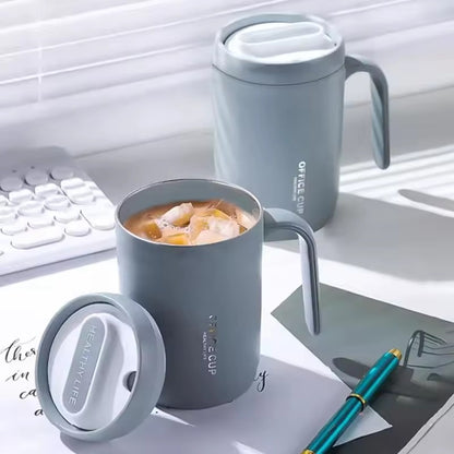 500ml Portable Coffee Cup – Creative PP Liner Travel Mug with Cover