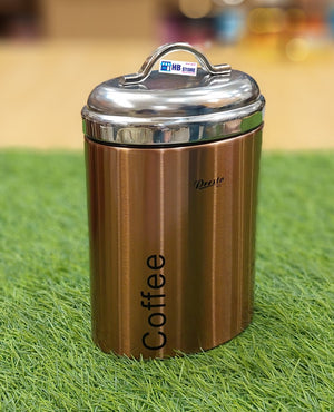 3pcs Set Premium Copper color Stainless Steel Kitchen Canister Set tea coffee sugar 800gram capacity