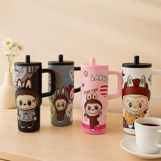 890ml Labubu Stainless Steel Tumbler – Insulated Drink Cup