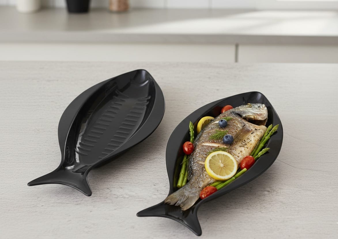 Malamine  black Appetizer 3,4,and single portion tray