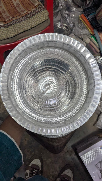 Stainless Steel Hammered Mathar Handi dish for serving ...