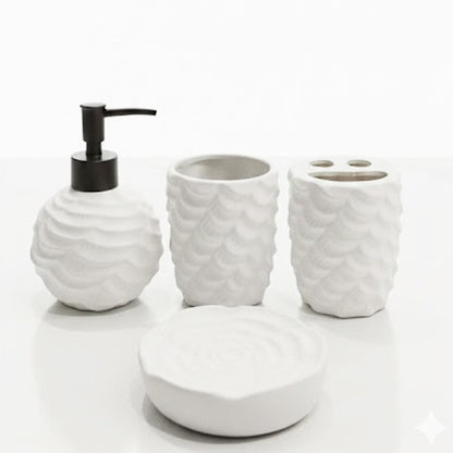 4 pcs fine porcelain bath set.