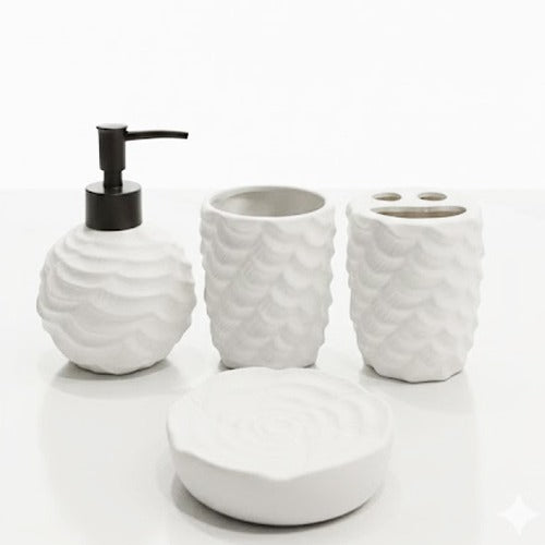 4 pcs fine porcelain bath set.