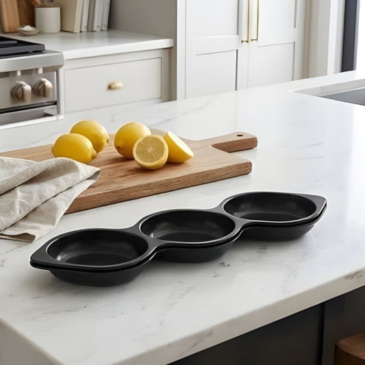 Malamine pickle 3 portion tray