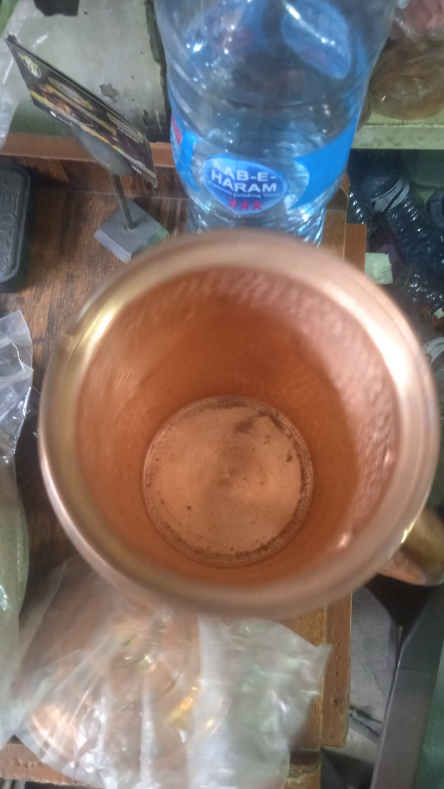 hammered-finish pure copper water jug 1.5L