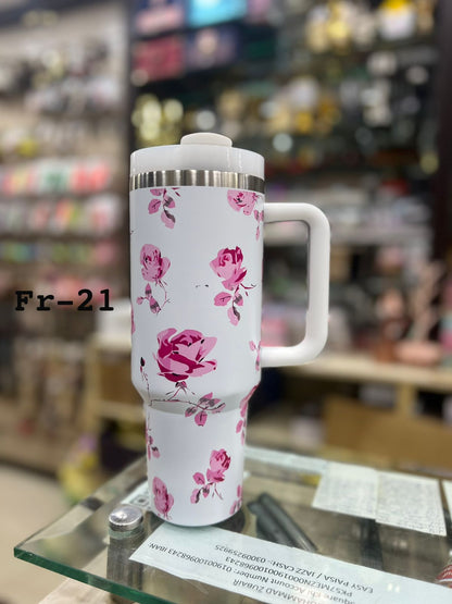 1200ML 40oz Flower design thumbler