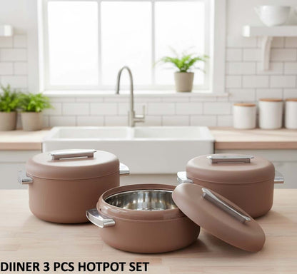 Dinners 3 Piece Hotpot Set 4-5-6 Liter
