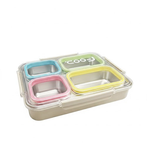 4 partition lunch box air  look big size.