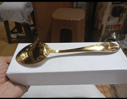 Golden Cutlery table spoon laser print