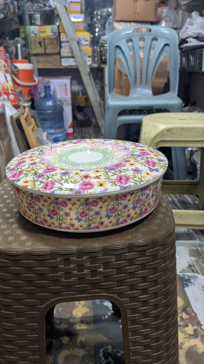 melamine naan box  a marble-patterned design