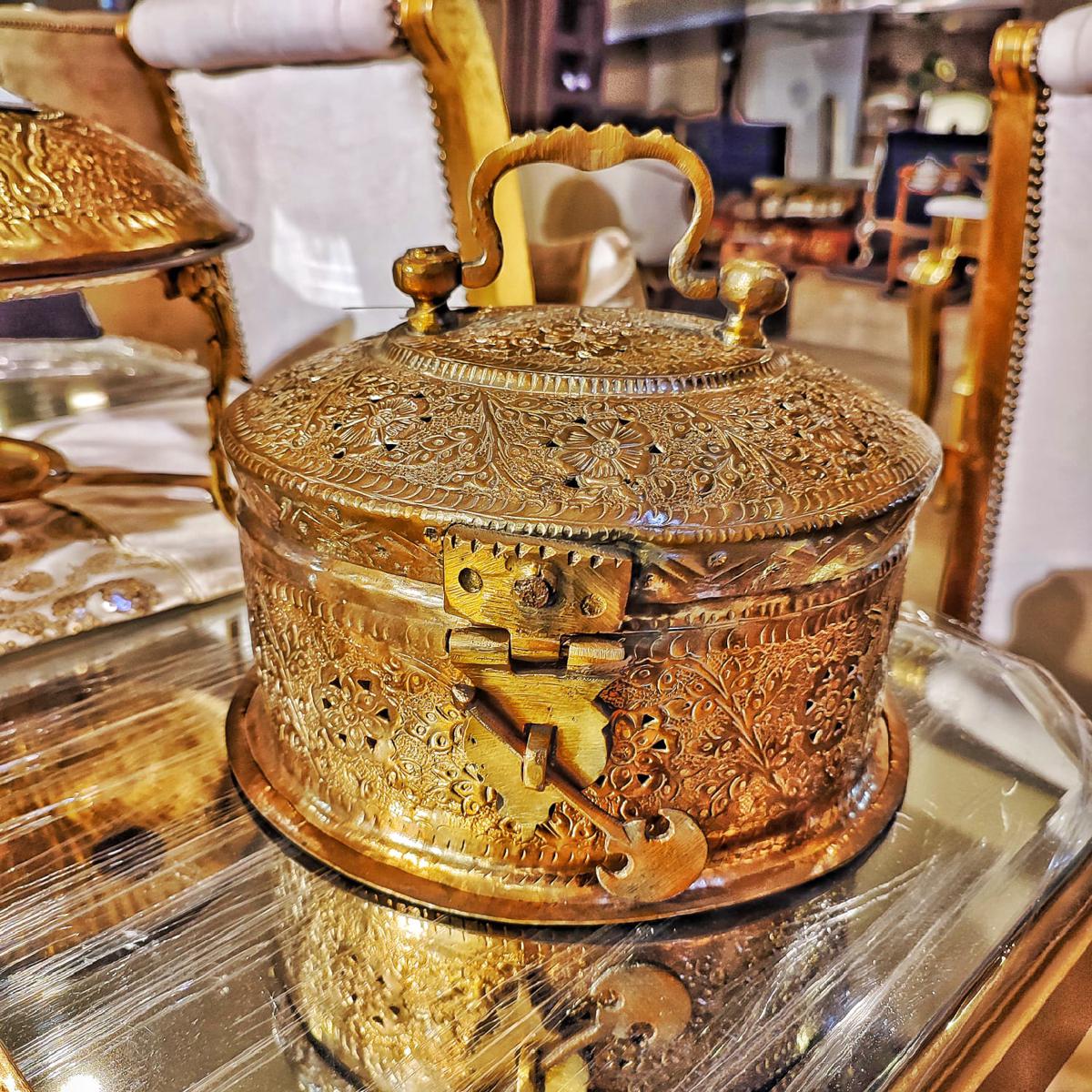 Copper pandan masala storage paan storage spice box copper 
