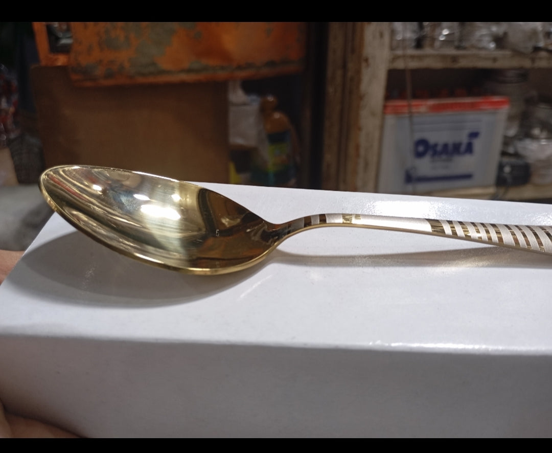 Golden Cutlery table spoon laser print