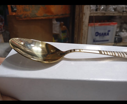Golden Cutlery table spoon laser print