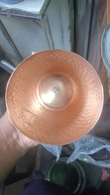 Pure Copper Hammered Glass 350ml