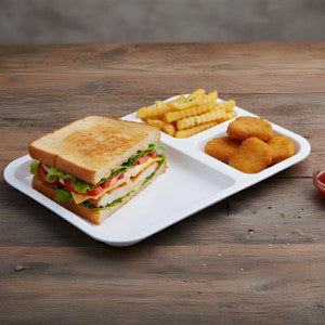 3 portion  melamine serving tray