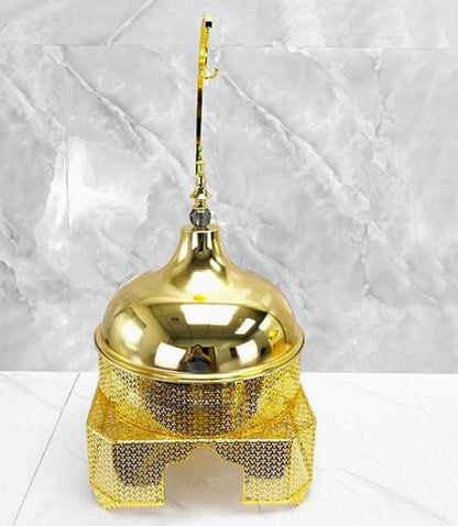 8L Luxury Chafing Dish Stainless Steel Chafer Food Warmer Catering Buffet Gold Chefing Dish Hanging