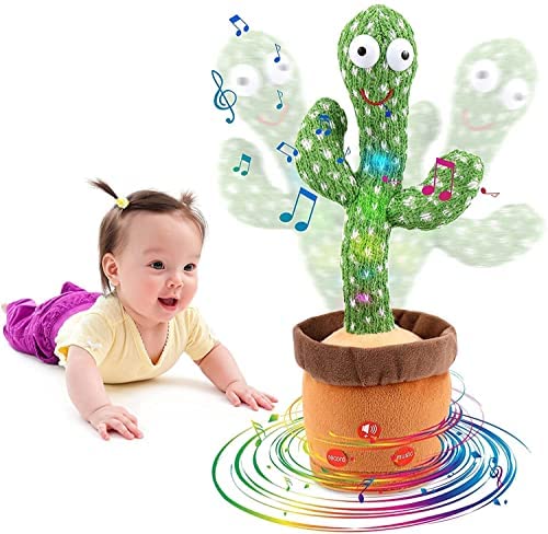 Rechargeable Dancing Cactus Toy with Music , Singing, Talking, Lightning