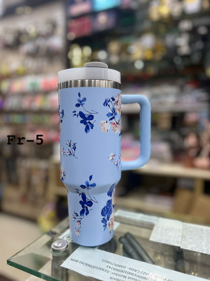 1200ML 40oz Flower design thumbler