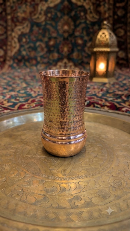 Pure copper hammered glass