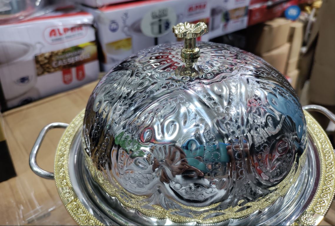 Beautiful Stainless steel chefing dish golden rich quality premium