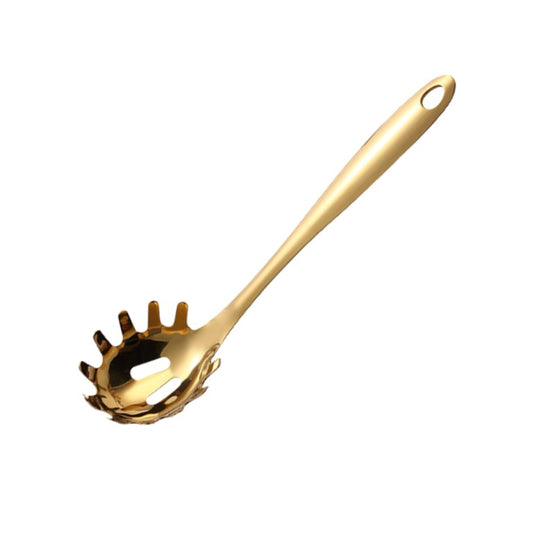 Stainless Steel Gold Slotted Spaghetti/Pasta Spoon plain