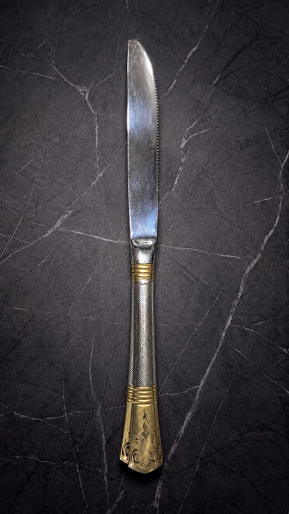 Full Heavy silver golden cutlery sets