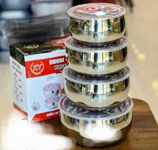 3pcs airtight stainless steel food storage bowl set