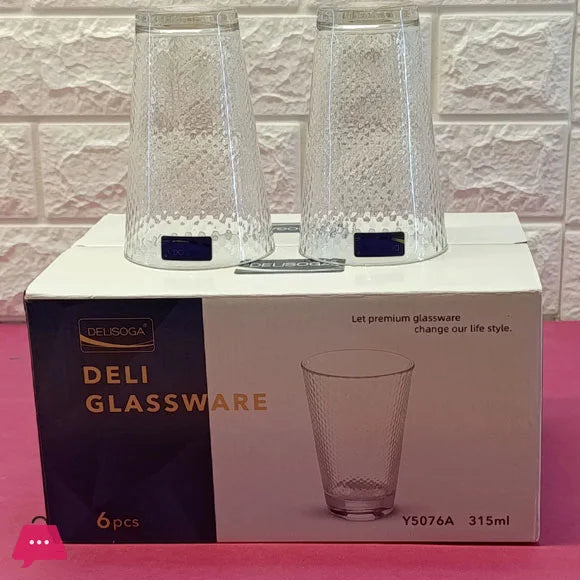 Delisoga Y5076A Premium 6pcs Glass Set Capacity 315ml