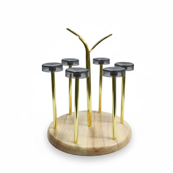 Fancy Glass stand wooden base premium quality rich quality unique design