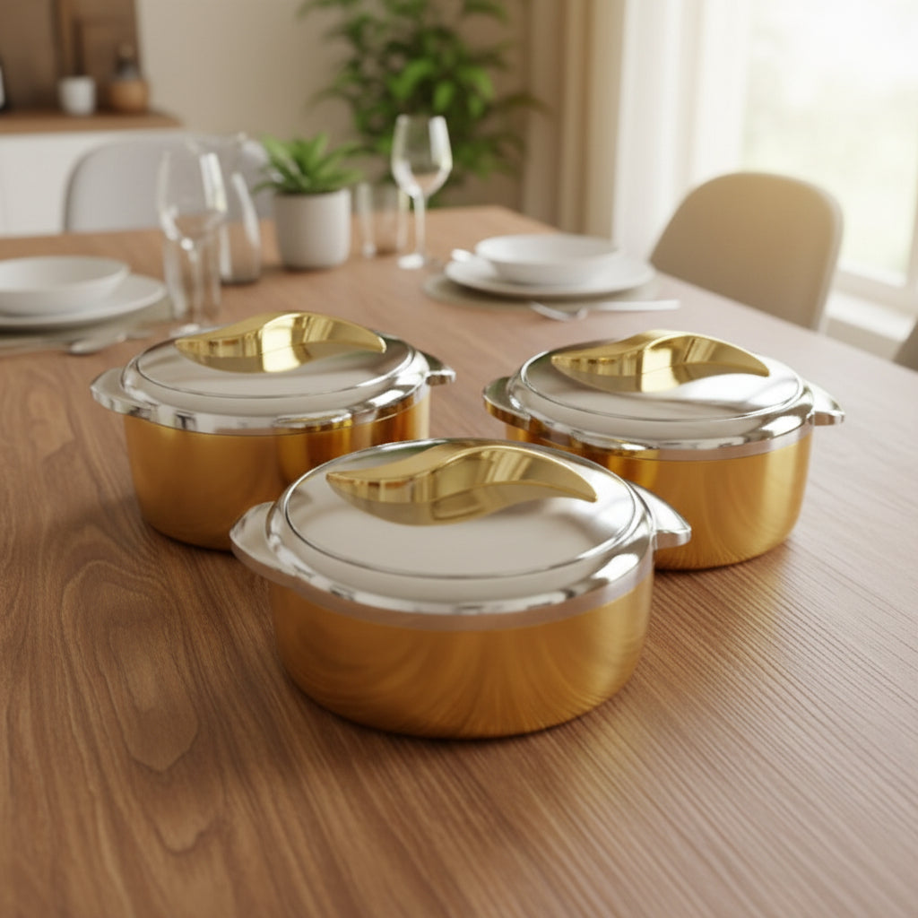 stainless steel hotpot fancy luxury golden