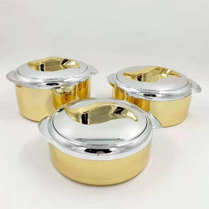 Golden unique design hotpot 3 pcs set