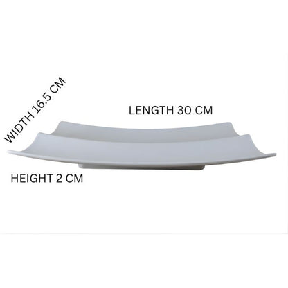 melamine rectangular serving platter wavy design