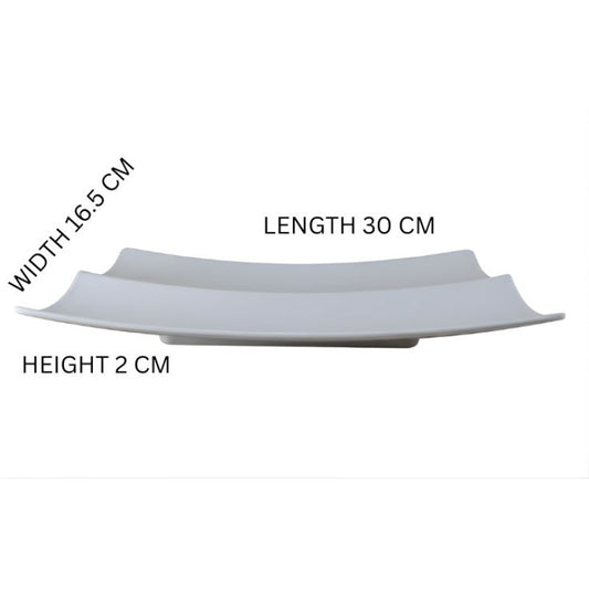 melamine rectangular serving platter wavy design