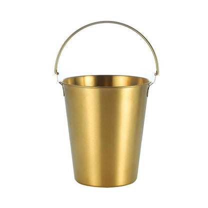 Food grade golden Stainless Steel Small Portable Ice Bucket – Perfect for Home, Parties & Outdoor Use