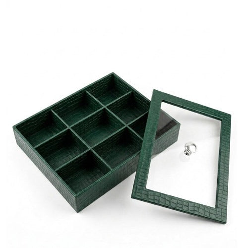 leather dry fruit & candy box with lid.