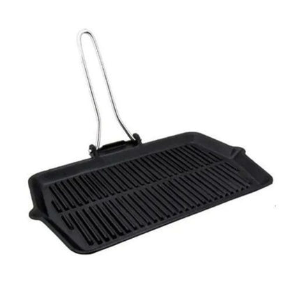 Cast iron Imported grill pan for stakes bbq