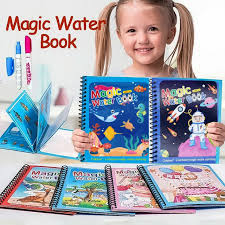 Reusable Magic Water Quick Dry Book Water Coloring Book Doodle with Magic Pen Painting Board for Children Education Drawing Pad