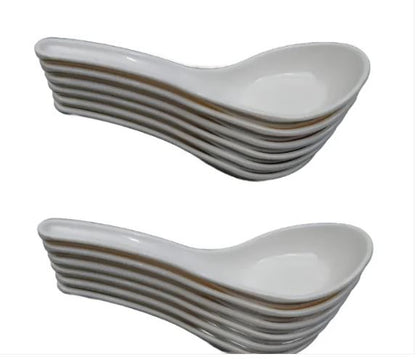 Melamine spoon set 6 pcs 12pcs soup spoon white color