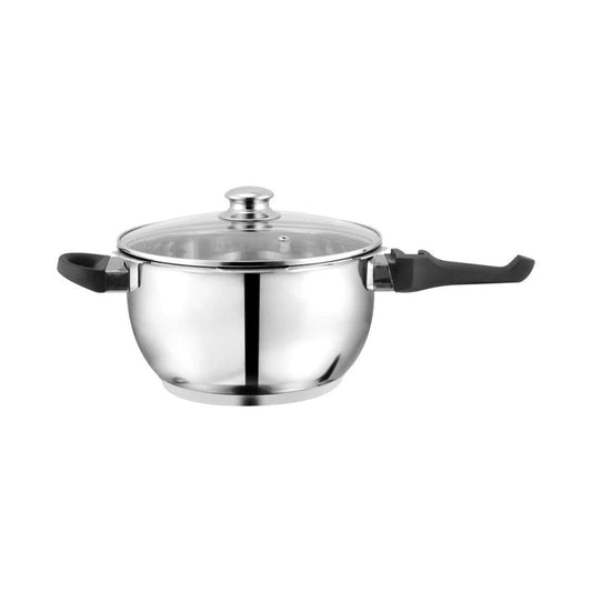 Sonex wok Cooker Stainless Steel wok cooker with glass lid double bottom heavy