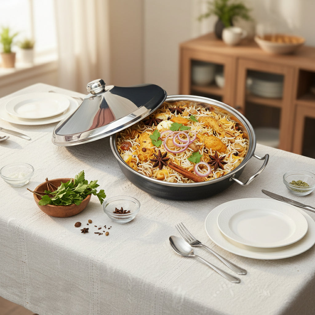 hshome.pk stainless steel hotpot cheap price Karachi Pakistan wholesale crockery shop 